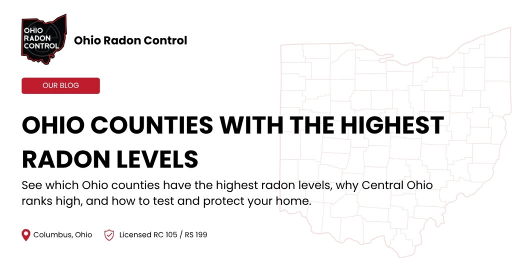 Ohio Counties With the Highest Radon Levels